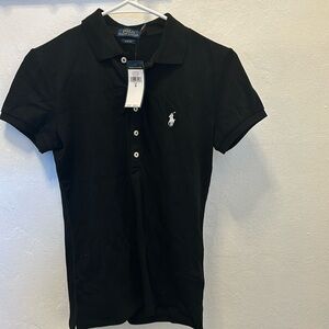New black women polo button up shirt